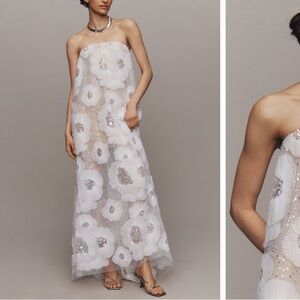 Helsi Margot Stranpless Floral Sequin Maxi Dress